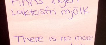 Finns ingen laktosfri mjölk rolig skylt översättning