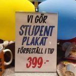 Vi gör student plakat